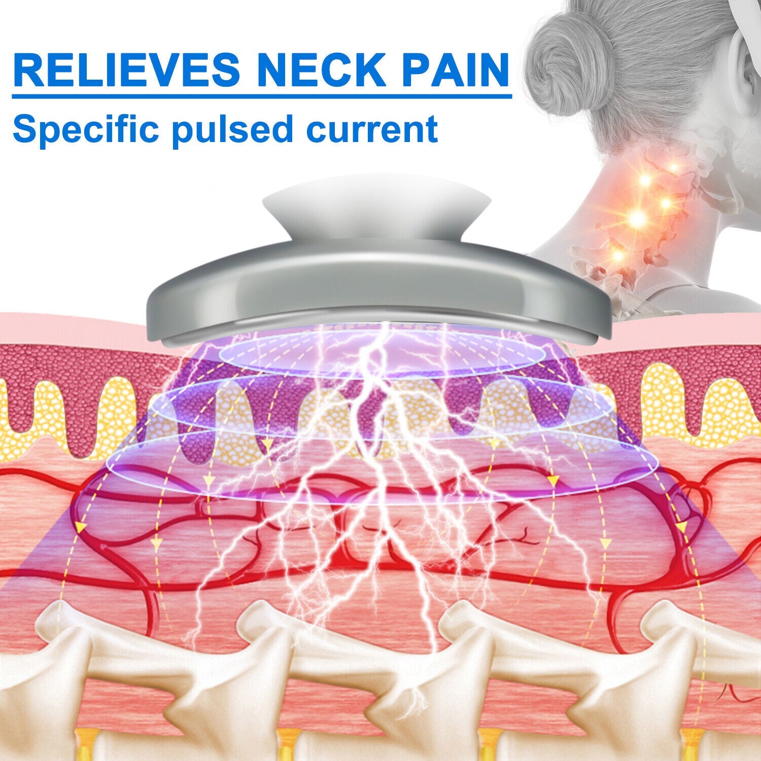Electric Shock Pulse Neck and Shoulder Kneading Massager - detail