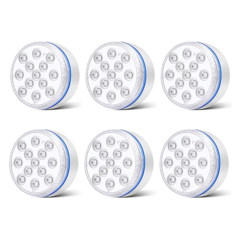 Colorful Submersible LED Pool Party Lights - in use