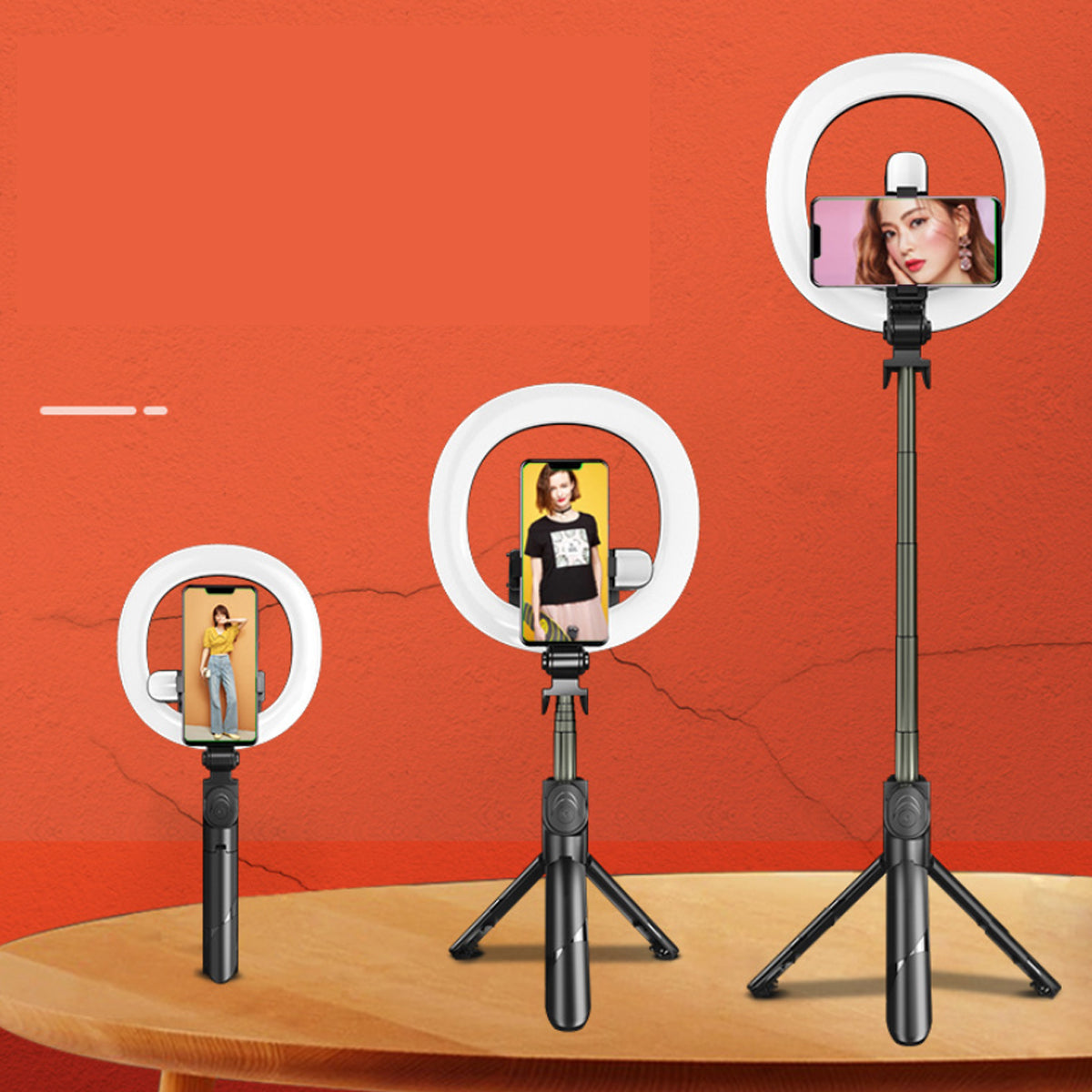 Self Video Portrait Soft Halo Light Stand With Dual LED Light and - detail