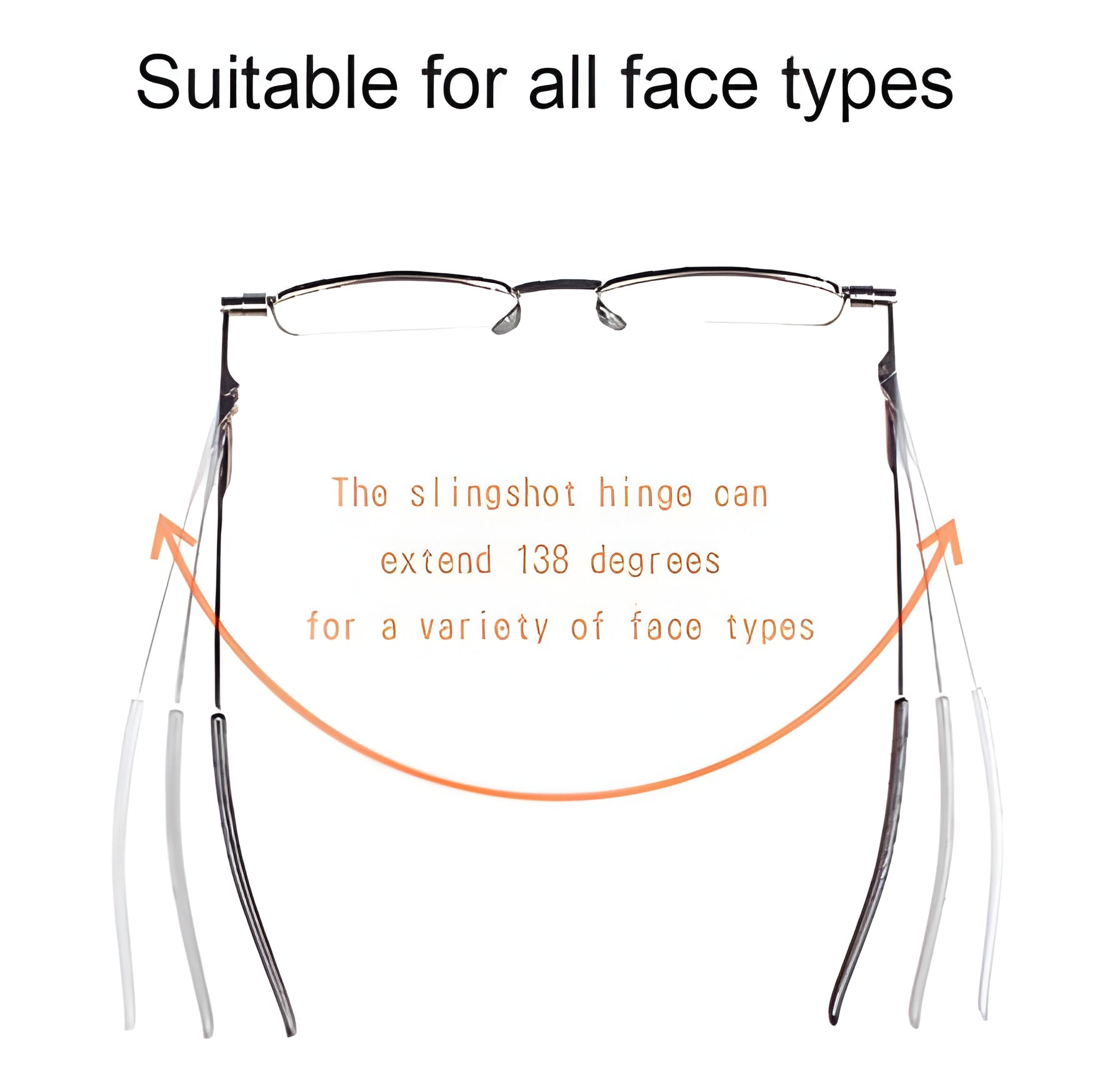 Compact Mens & Ladies Folding Reading Glasses - in use