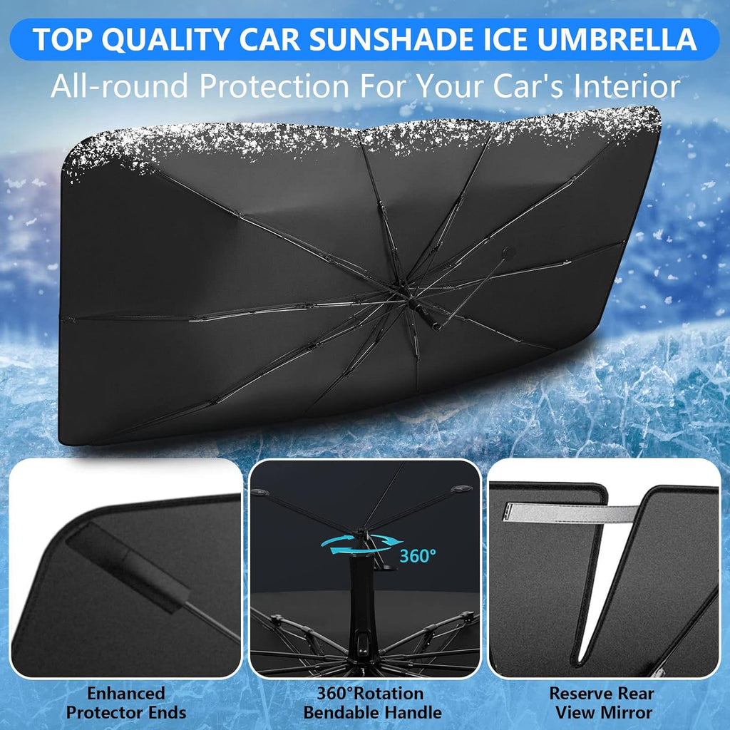 Car Windshield Sun Shade - in use