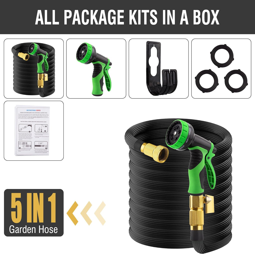 Expandable Garden Hose With 10 Functions Spray Nozzle - detail