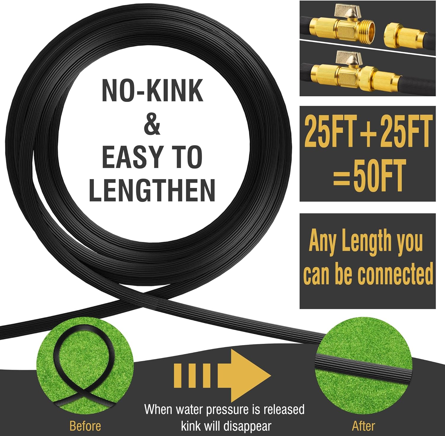 Expandable Garden Hose With 10 Functions Spray Nozzle - in use