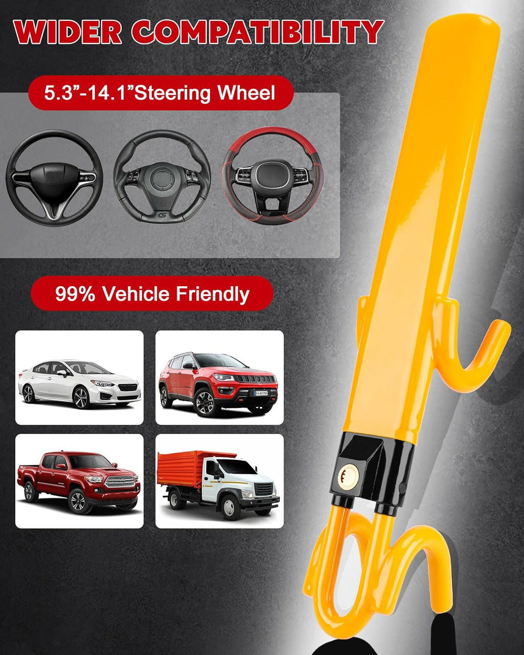 Car Steering Wheel Lock - alternate angle