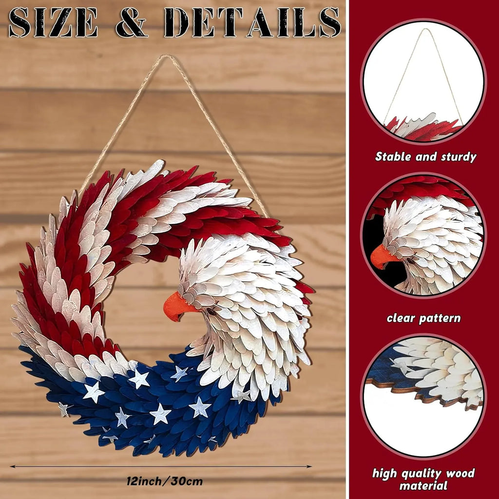 Eagle Wreath Easter Independence Day Decorations - detail