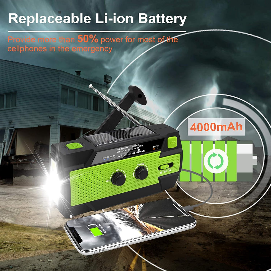 Emergency Crank Weather Radio - detail