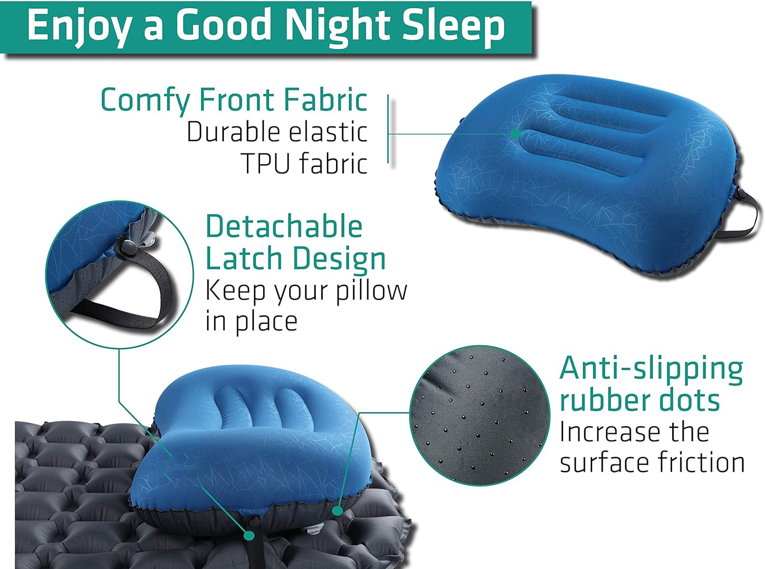 Backpacking & Camping Pillow - alternate angle