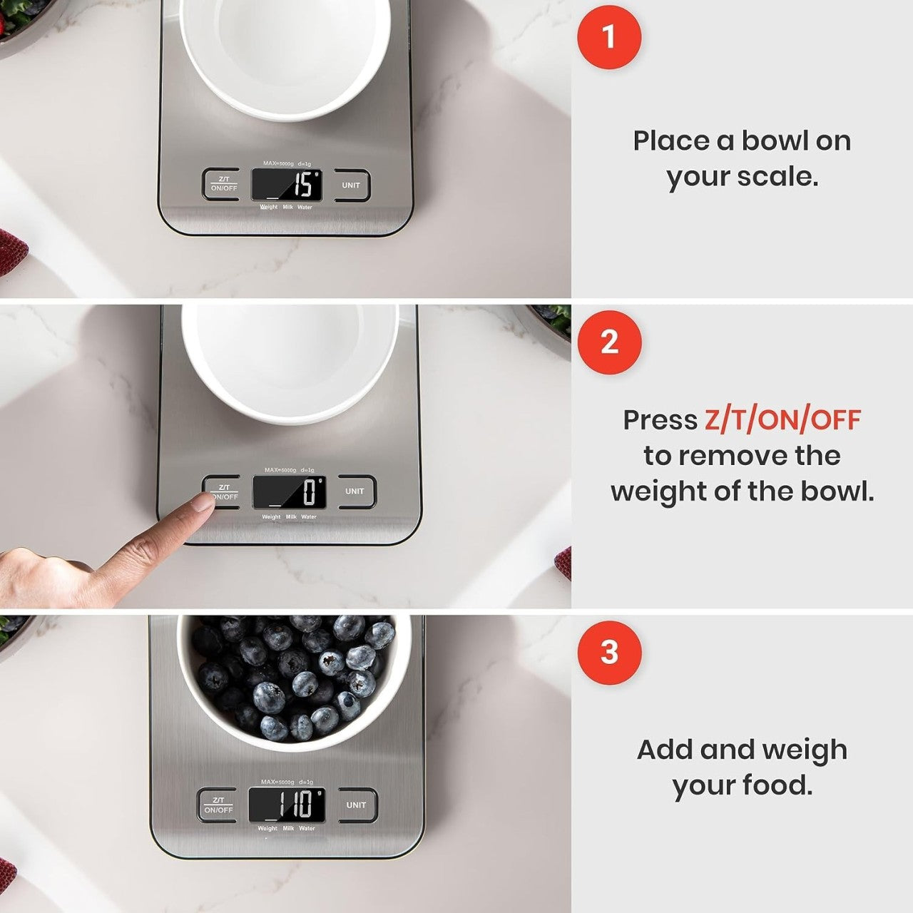 Digital Kitchen Scale - alternate angle