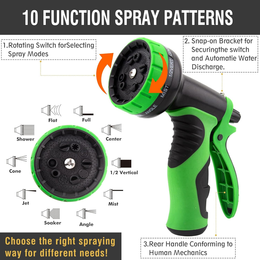 Expandable Garden Hose With 10 Functions Spray Nozzle - detail