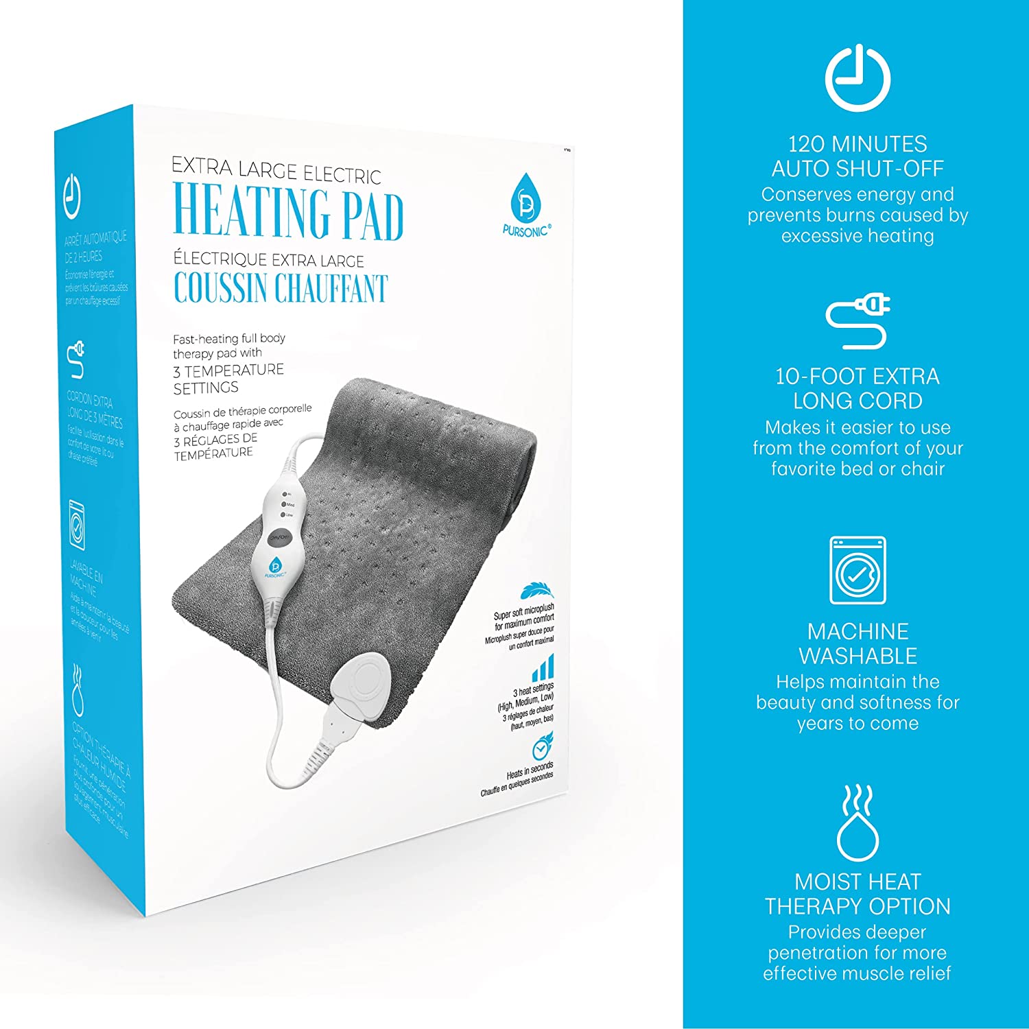 Electric Heating Pad - alternate angle