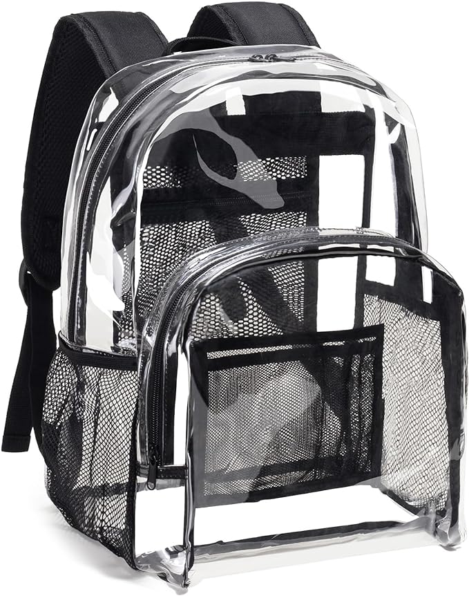 Clear Backpack Heavy Duty - alternate angle