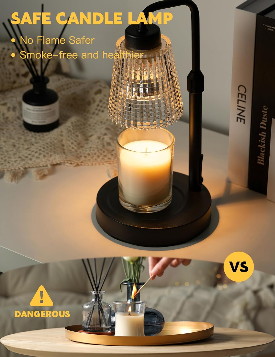 Dimmable Candle Lamp Warmer - detail