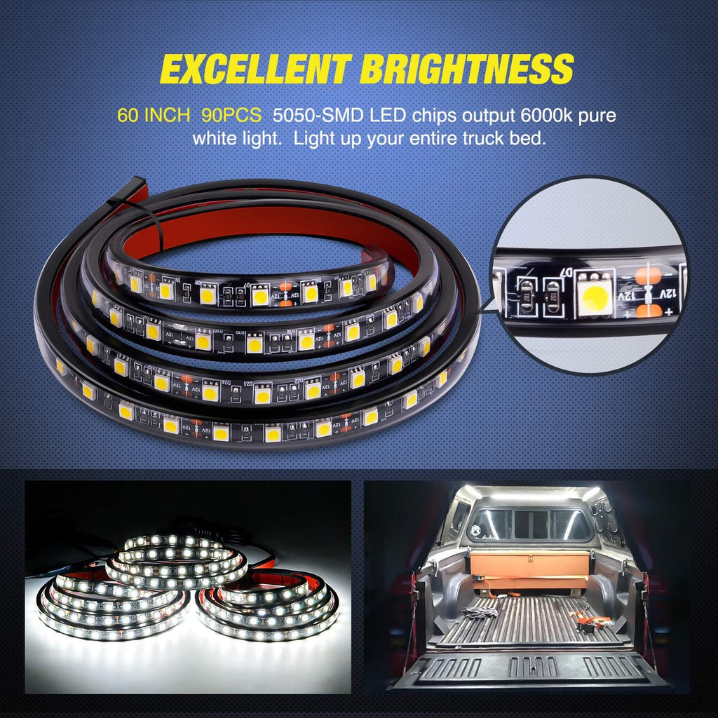 Cargo Pickup Truck Truck Bed Lights 60 Inch Bed Light Strip - alternate angle