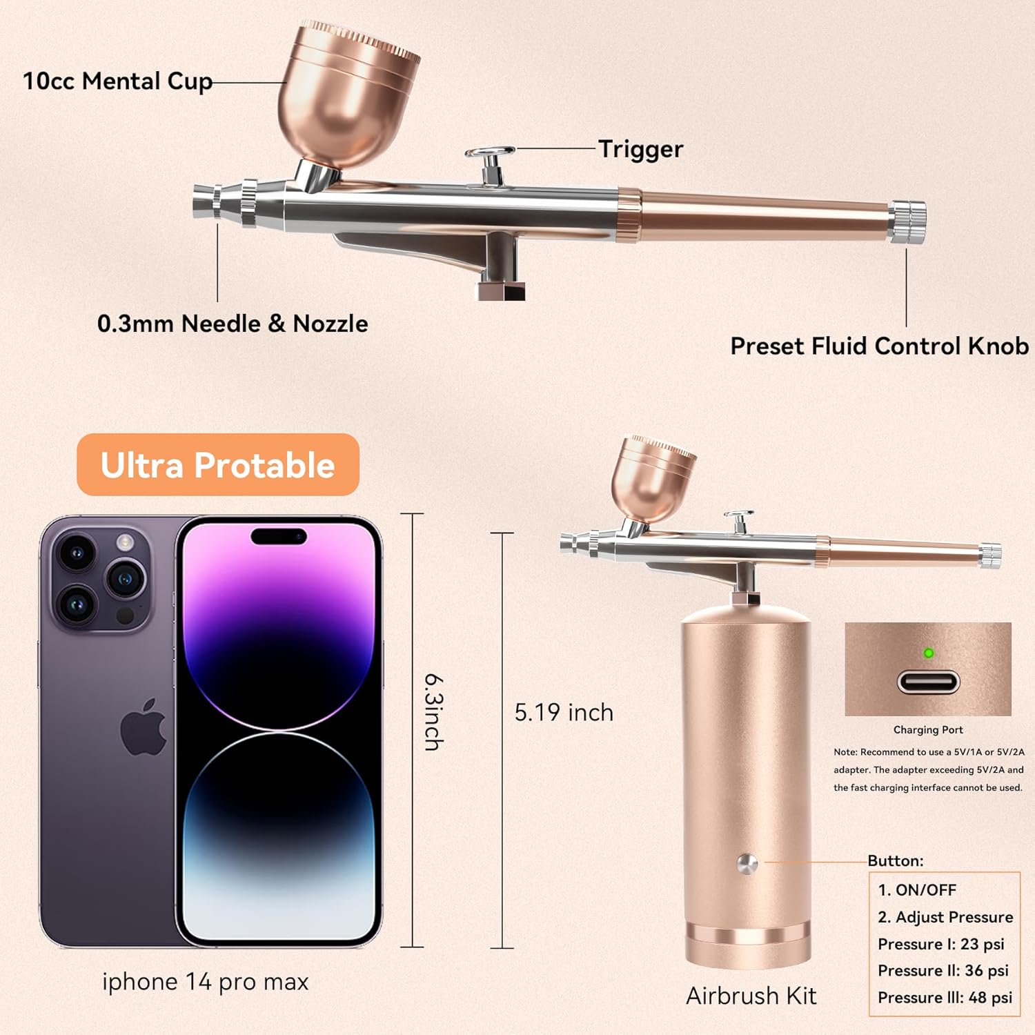 Cordless Airbrush Kit - in use