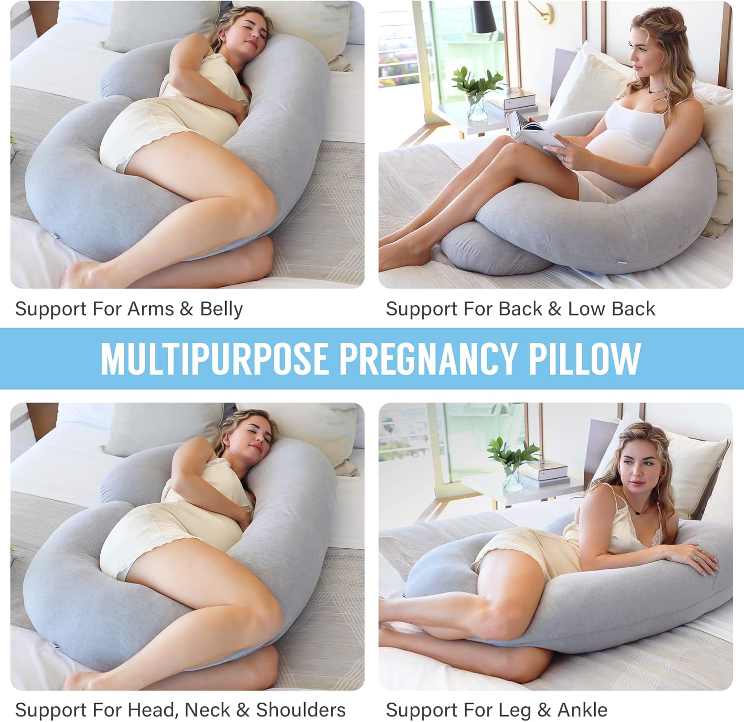 C Shaped Full Body Pregnancy Pillow - alternate angle