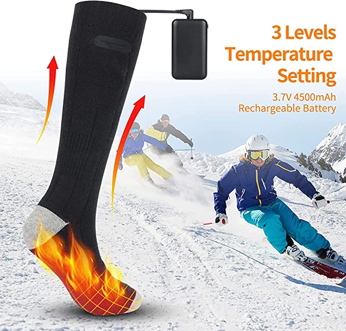 Heated Socks - in use