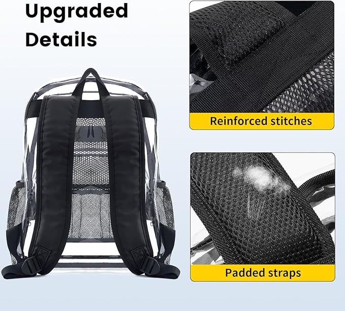 Clear Backpack Heavy Duty - detail