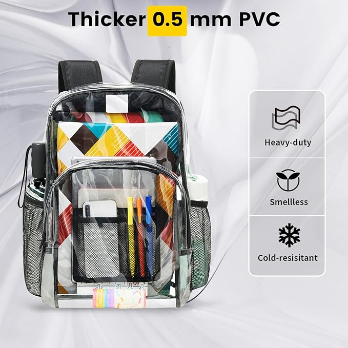 Clear Backpack Heavy Duty - detail