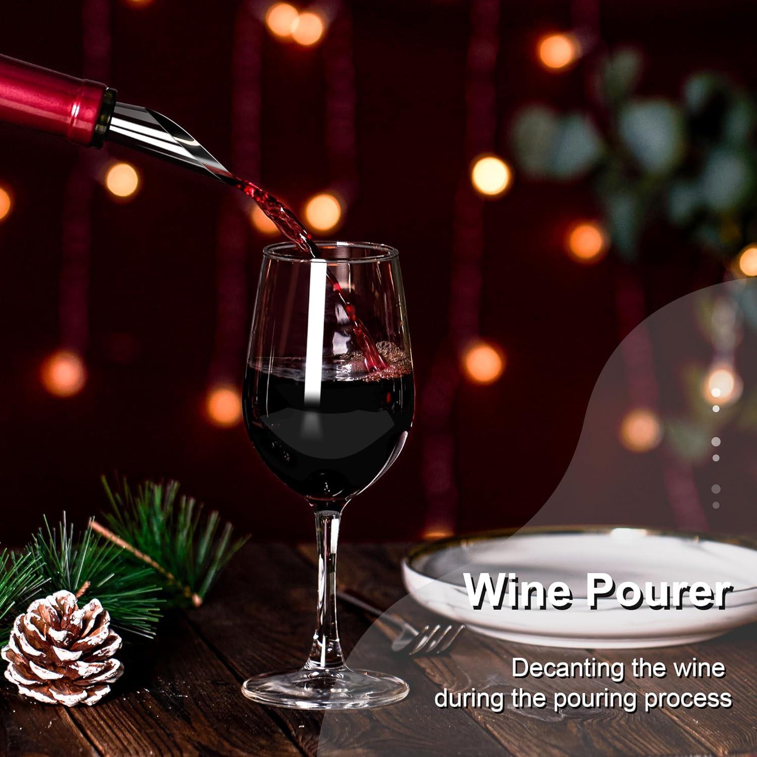 Electric Wine Bottle Opener Set with Vacuum Preserver, Automatic - detail
