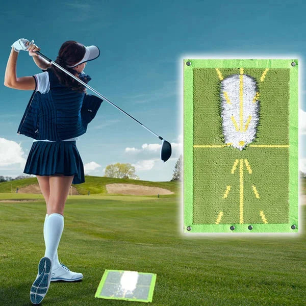 Golf Training Mat for Swing Detection Batting - alternate angle
