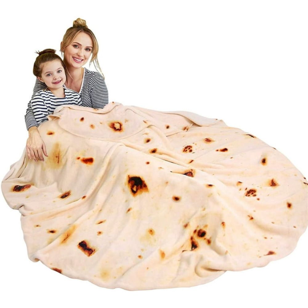 Burrito Tortilla Food Throw Blanket - detail