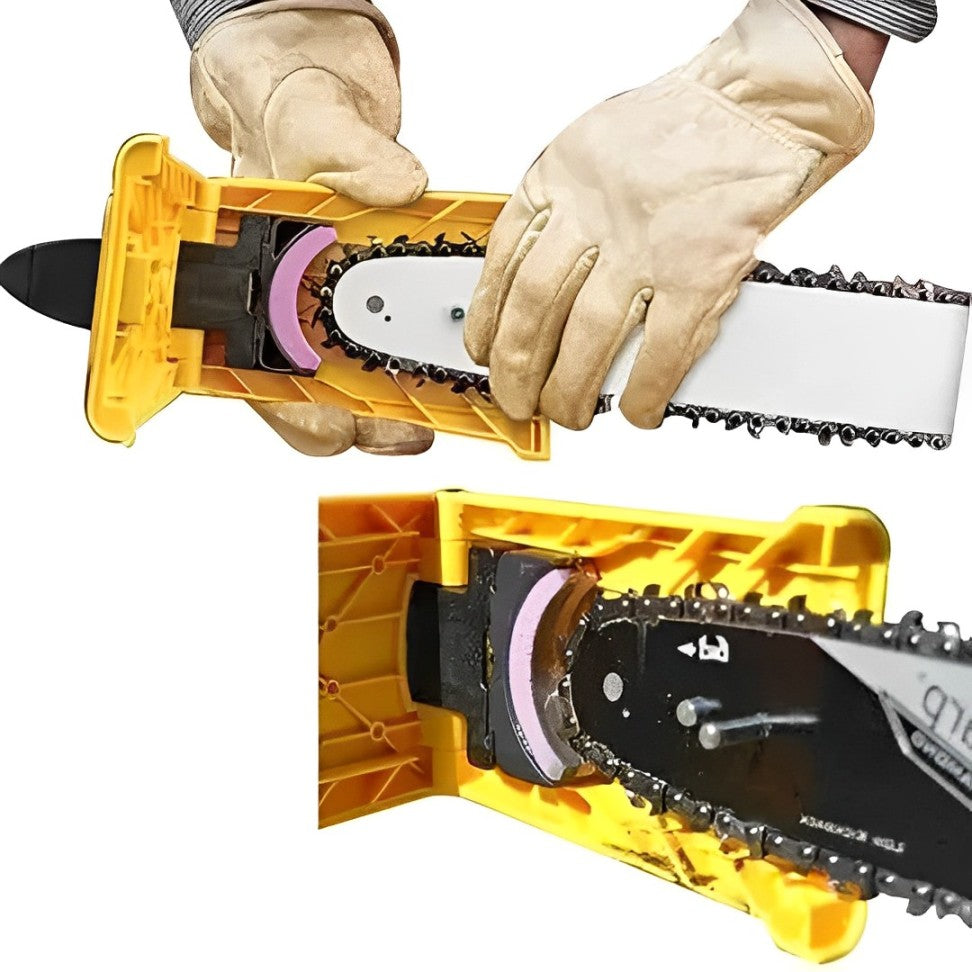 Chainsaw Teeth Sharpener - in use