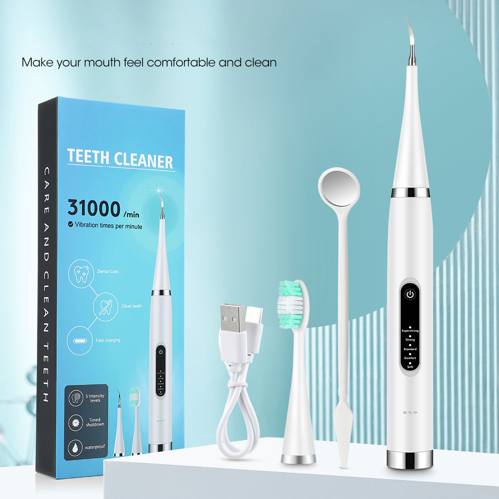Dental Tartar Removal Teeth Cleaner Tool - in use