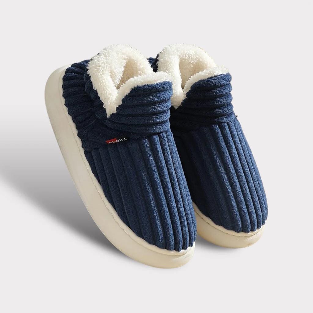 Boutique warm slippers - in use