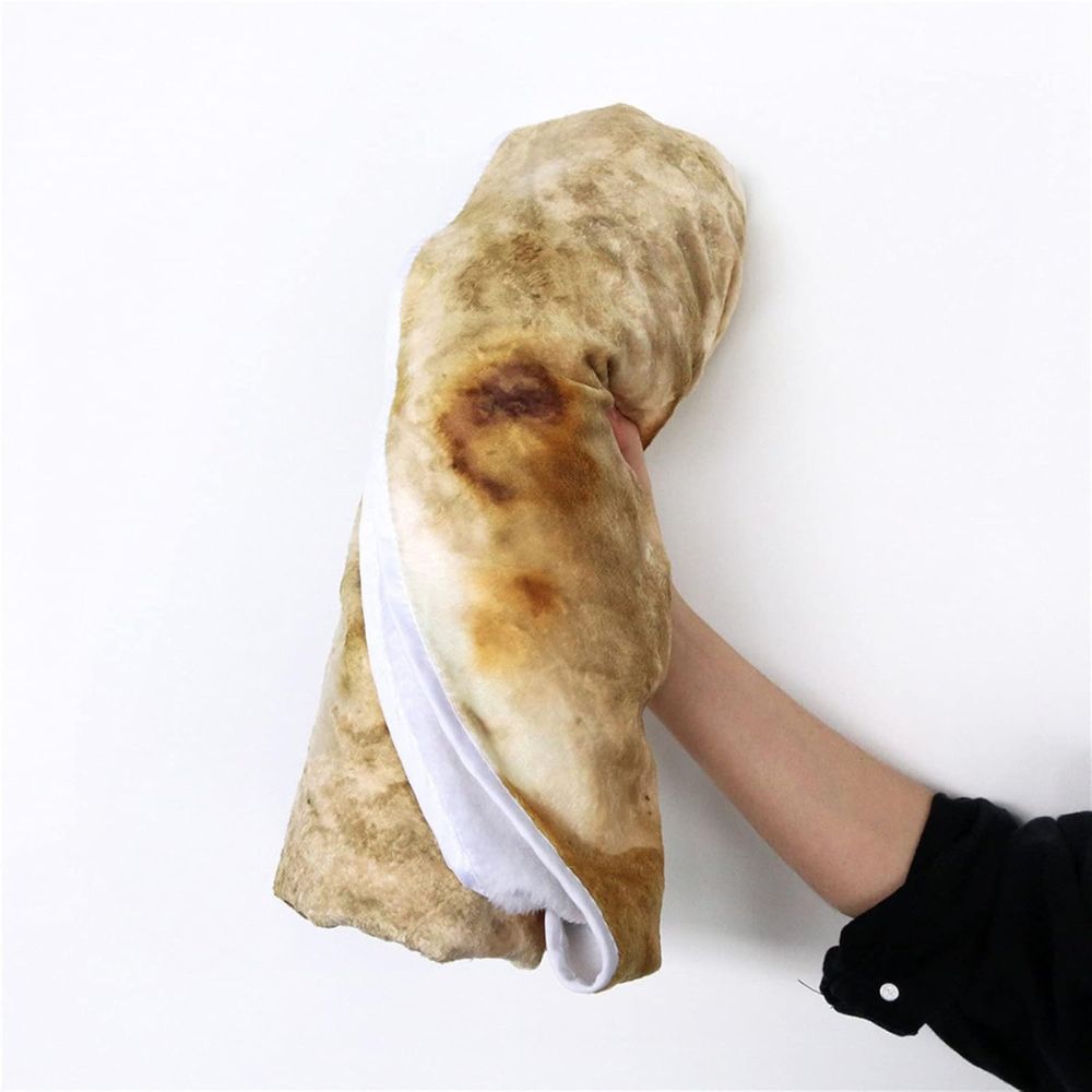 Burrito Tortilla Food Throw Blanket - detail