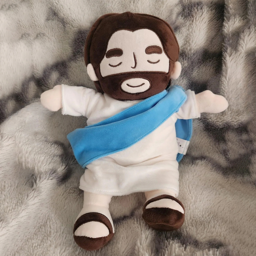 Breathing Jesus Soothing Plushie for Sleep Aid - alternate angle
