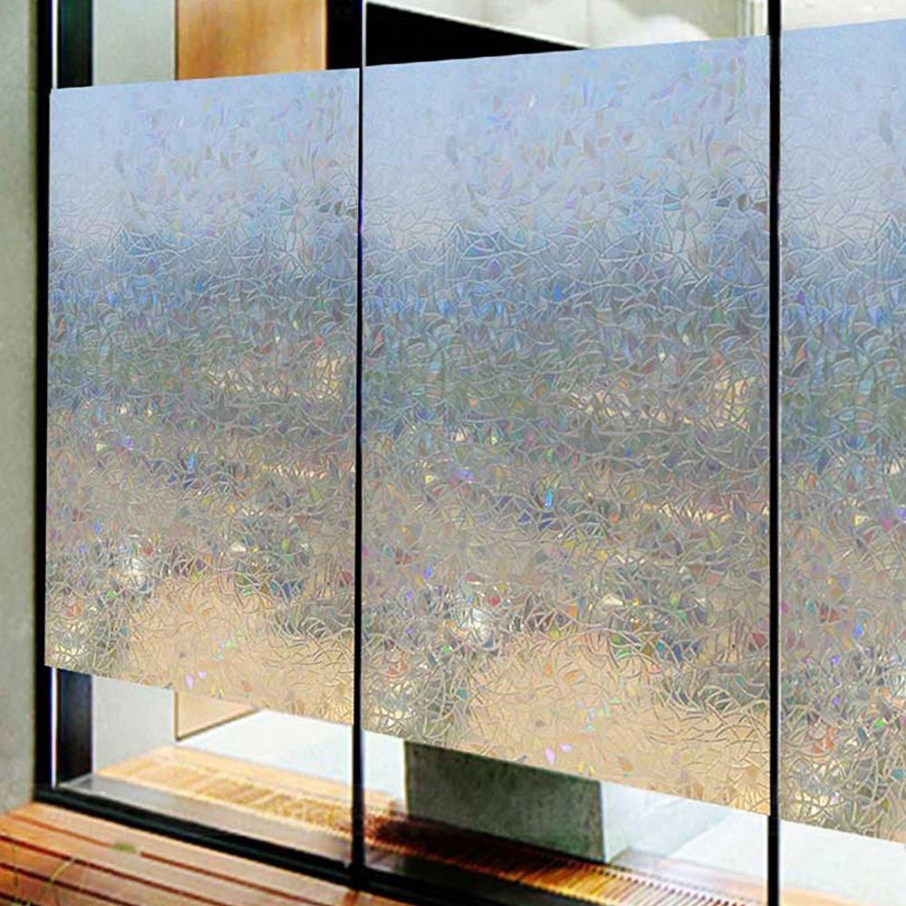 Decorative Rainbow Window Stained Glass Effect Privacy Film - alternate angle
