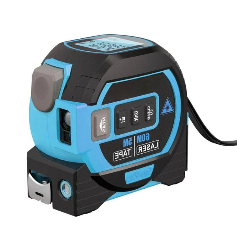 3-in-1 Infrared Laser Tape Measure with Digital Display and Traditional Tape - alternate angle