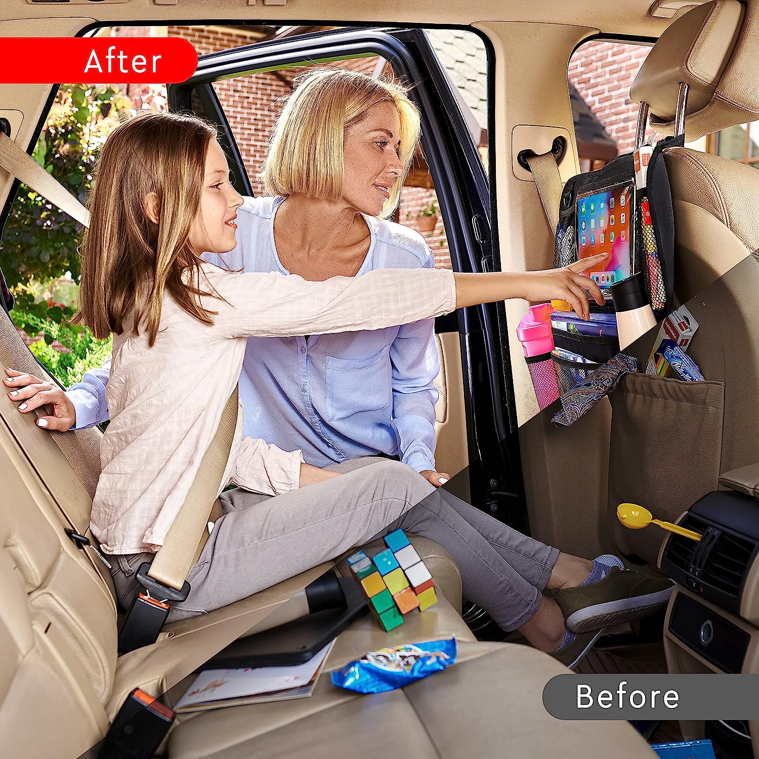 2-pack Car Backseat Organizer - in use