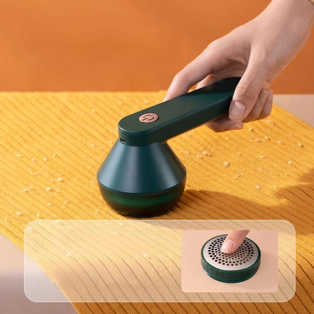 Electric Lint Remover - in use