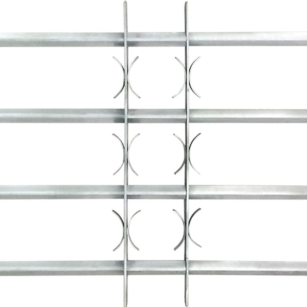 Adjustable safety grille for windows with 3 crossbars 700-1050 mm - detail