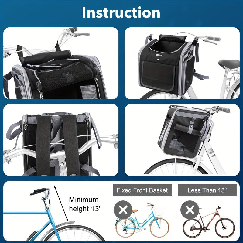 Expandable Bike Basket for Pets - detail