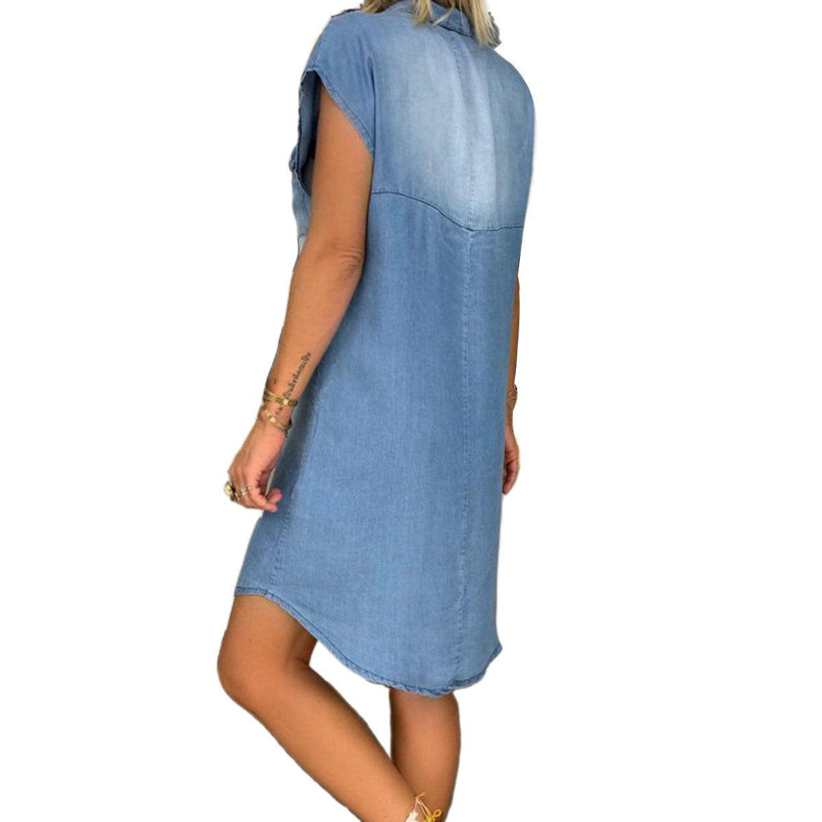 Denim Straight Dress - in use