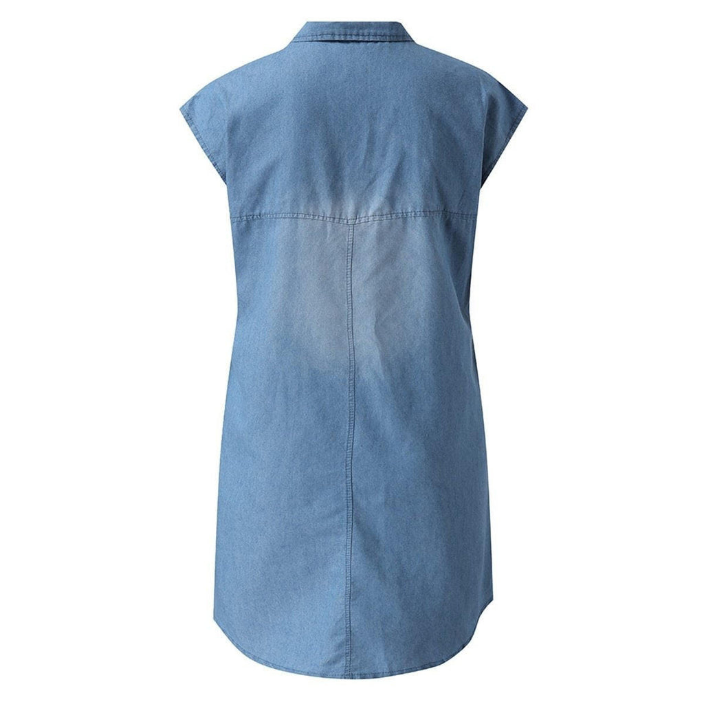 Denim Straight Dress - alternate angle