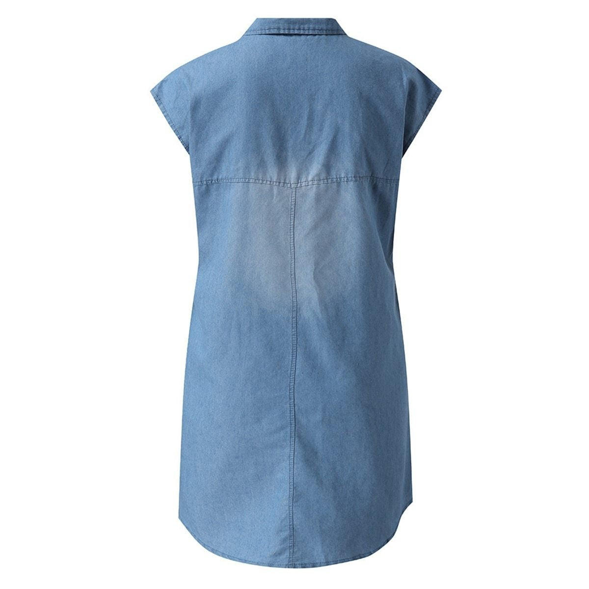 Denim Straight Dress - alternate angle