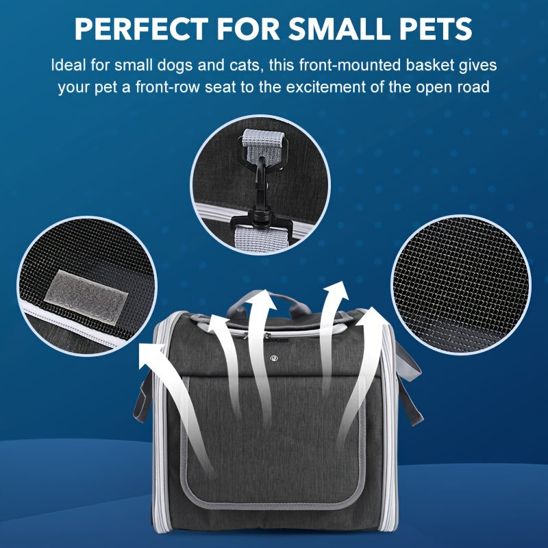 Expandable Bike Basket for Pets - alternate angle