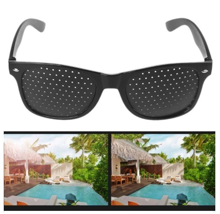 Anti-Fatigue Pinhole Glasses - in use