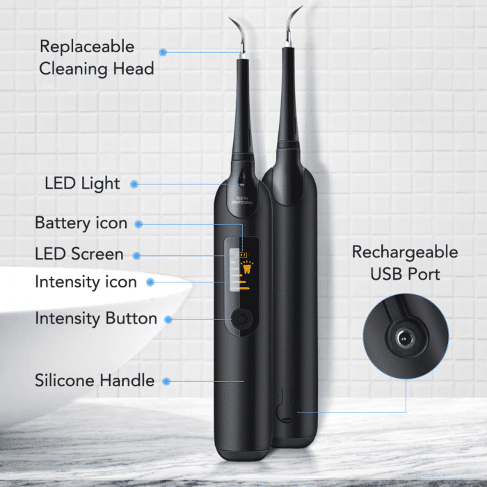 Electric Dental Care And Descaling Kit - in use