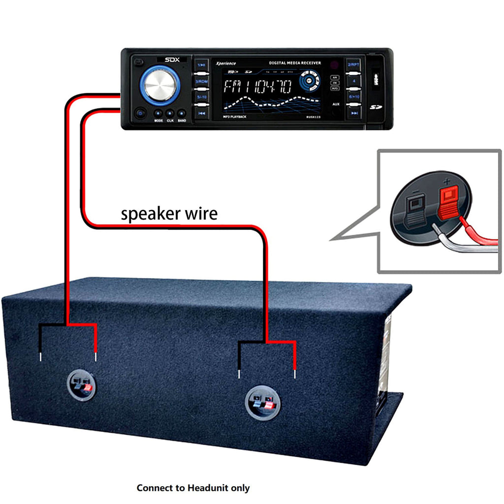Sondpex 400W 6.5" 2-Way Speaker System for Car RV SUV Truck Boat Garage Workshop - alternate angle
