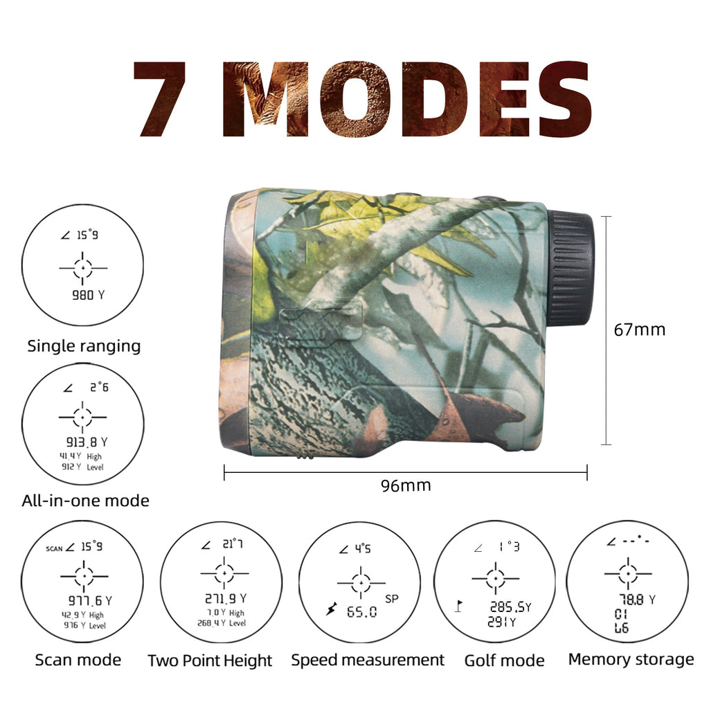 Hunting Laser Rangefinder - 1000 Yard, 6.5X Magnification - in use