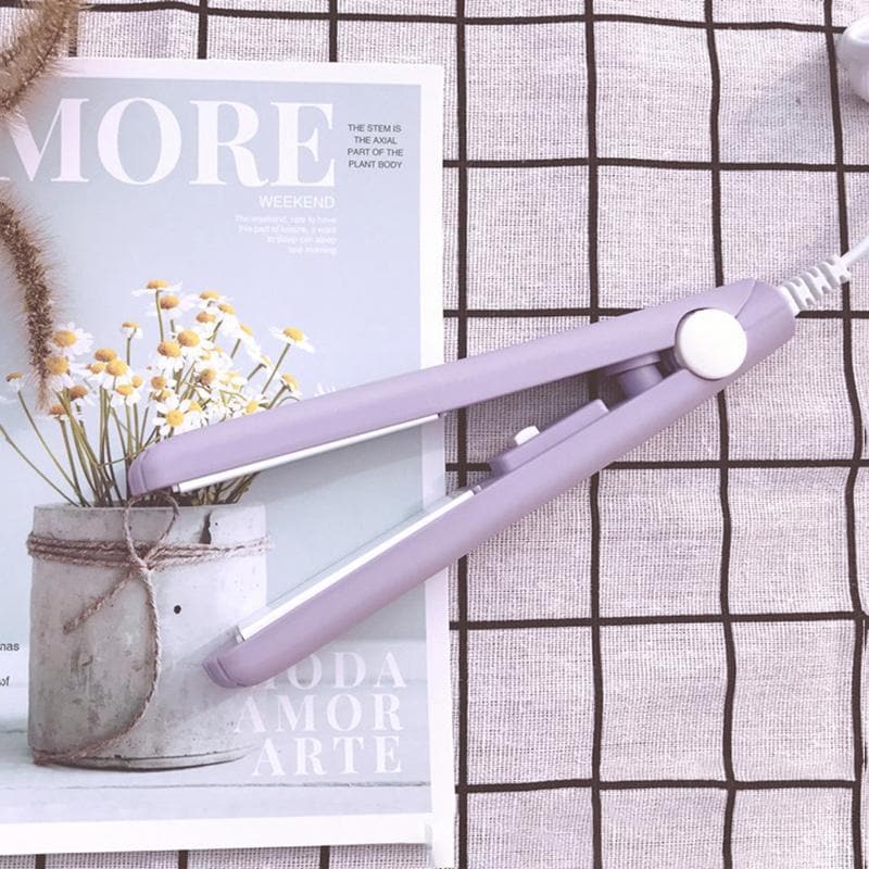 Ceramic Mini Hair Curling Iron - in use