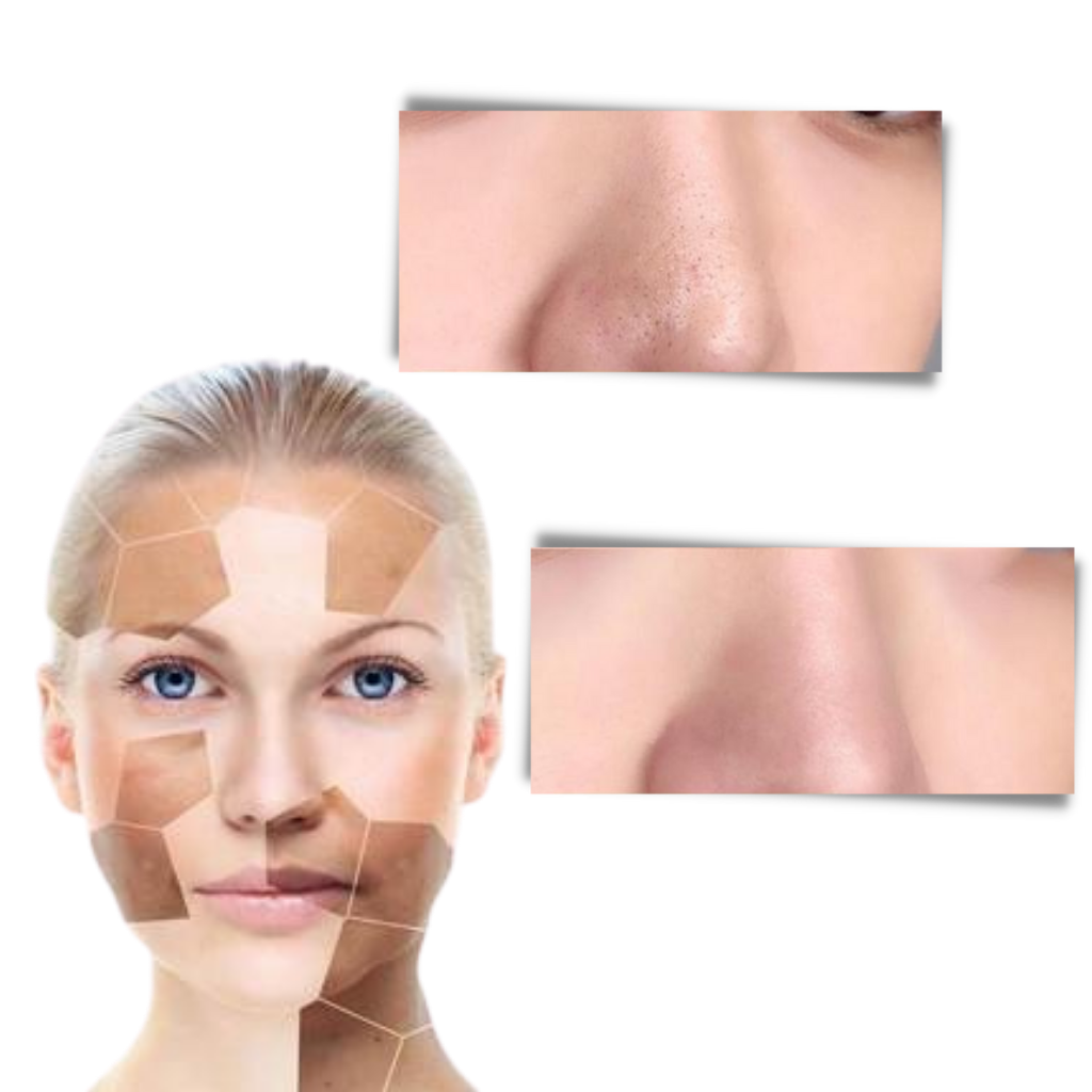 Cleansing and anti-blackhead green tea mask - in use