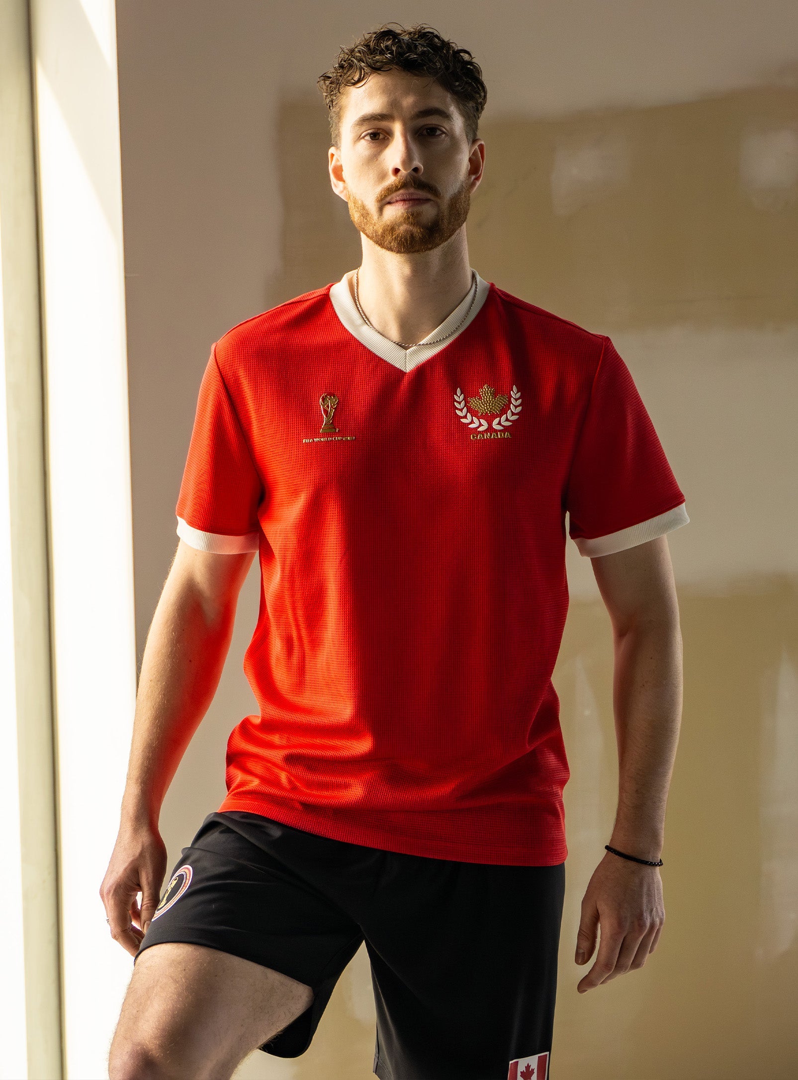Waffle Effect Canada Jersey || Maillot Canada en Jersey Gaufr - detail