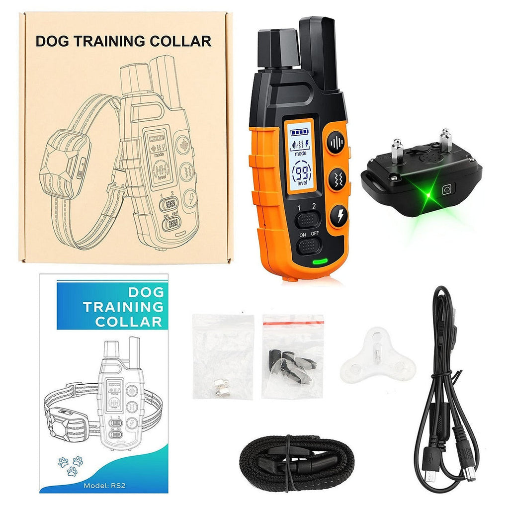 High-quality 1000 m remote training collar for dogs - in use