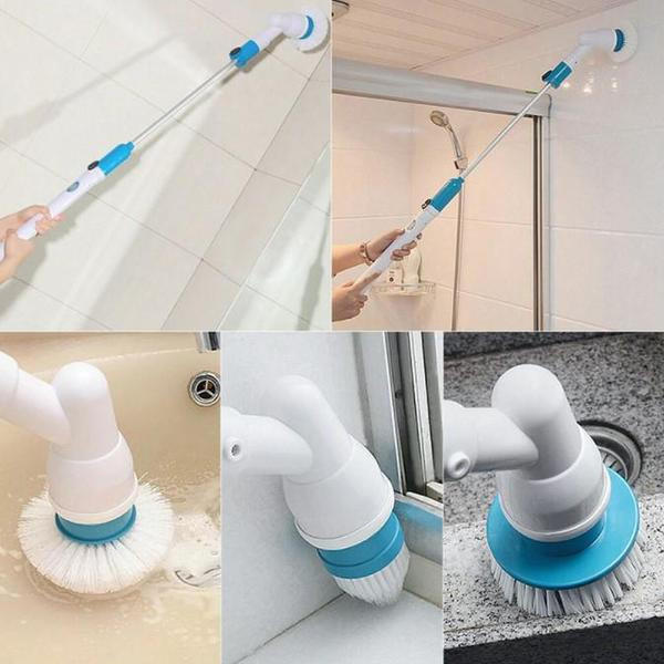 Cordless Electric Spin Scrubber with Extendable Handle Bathroom Cleaning Brush - detail