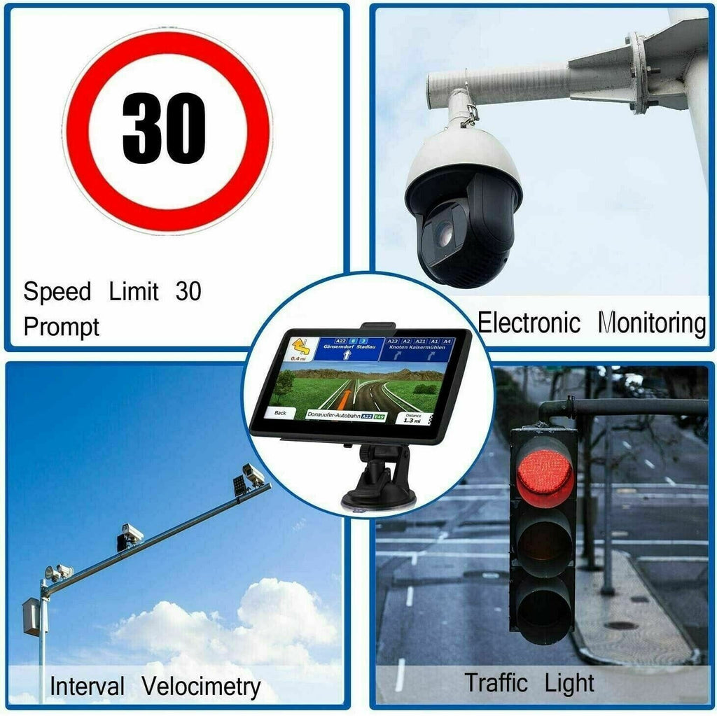7-Inch GPS Navigation System for Car and Truck with Lifetime Map Updates - alternate angle